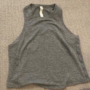 Lululemon gray cropped tank top size 4